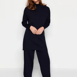 Trendyol Ribbed Sweatshirt & Trousers Co-Ord-image-93