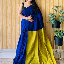 Anouk Solid Pure Cotton Saree-58