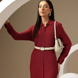 Chemistry Shirt Collar Maxi Dress-picture-9