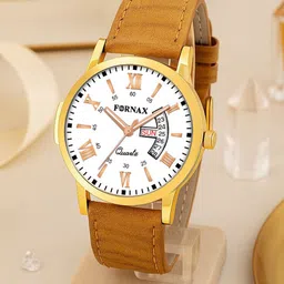 Fornax Men Dial & Leather Bracelet Style Straps Analogue Watch fx53-55