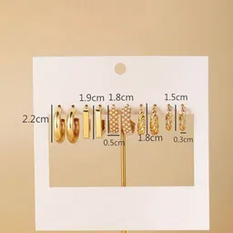 Celestique Set Of 5 Contemporary Korean Hoop Earrings image 3