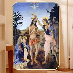Livin'luxe Blue & Brown The Baptism of Christ Wall Art-picture-21