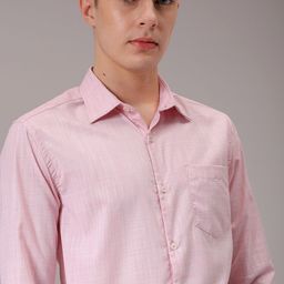 Luxe by TIGC Men Spread Collar Solid Cotton Slim Fit Formal Shirt-image-71