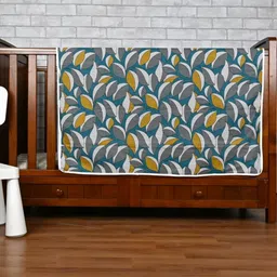 Divine Casa Yellow & Green Floral AC Room 120 GSM Single Bed Blanket-image-93