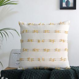 Mid July Home Day Out White & Yellow Cotton Geometric Square Cushion Covers-picture-9