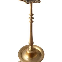Indianshelf Textured Brass Pooja Diya-image-78