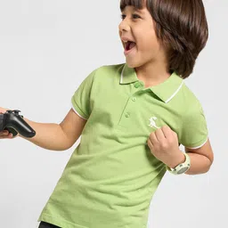 Pantaloons Junior Boys Polo Collar Cotton Regular Fit T-shirt-picture-42