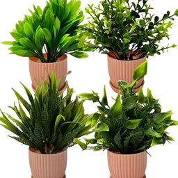 KAAF Beige 4 Pieces Artificial Plant With Pot-image-94