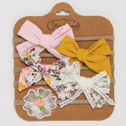 Biglilpeople Infants Girls Set of 5 Bandana Headband-image-85