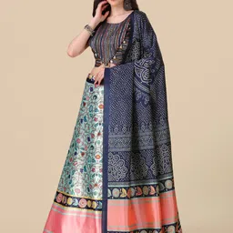 Kaizen TEXO FAB Printed Semi-Stitched Lehenga & Unstitched Blouse With Dupatta-picture-51