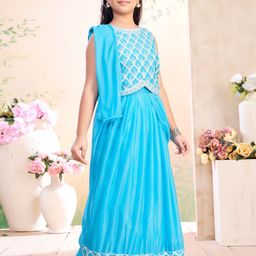 Aarika Girls Embroidered Thread Work Ready to Wear Lehenga & Blouse With Dupatta-picture-19