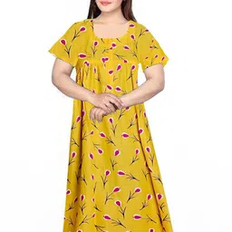 AAKARSHANA CREATION Women Printed Cotton Nightdress-image-100