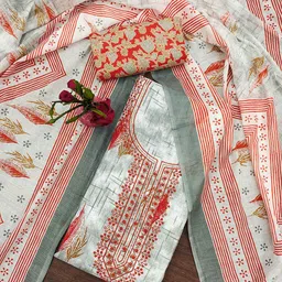 SHADOW & SAINING Printed Semi-Stitched Dress Material-picture-6
