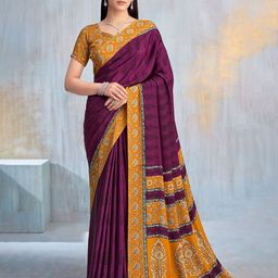 Reboot Fashions Ethnic Motifs Printed Pure Crepe Saree-image-81