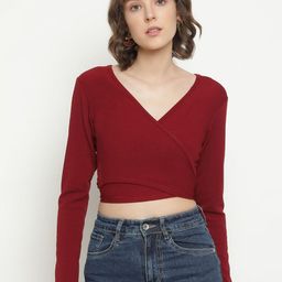 Sugathari Women V-Neck Wrap Top-image-57