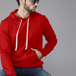 QOSHA Men Solid Hooded Sweatshirt-image-87