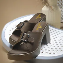 AROOM Ethnic Block Sandals with Buckles-4