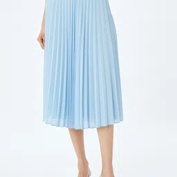 Koton Women Pleated Tiered Flared Midi Skirt-image-24