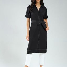 Monte Carlo Shirt Collar Straight Kurta-image-70
