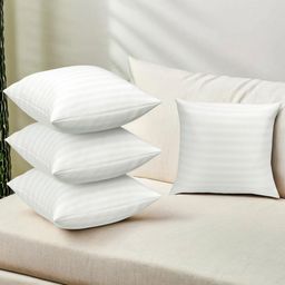 Aura White 4 Pcs Cotton Sofa Pre-Filled Cushions-image-106