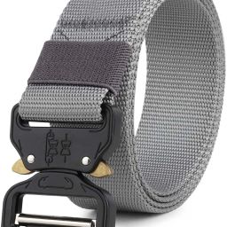 Men Grey Nylon Belt-image-3