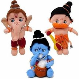 baby krishna hanuman ganesh soft toy for baby gift imp. item - 15 cm (Multicolor)- 15 cm-image-21
