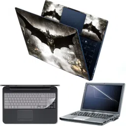 FineArts 4 in 1 Combo Pack with Laptop Skin Sticker Decal, Palmrest Skin, Screen Protector, Key Guard for 15.6 Inch Laptop - BAT002 Combo Set-picture-13