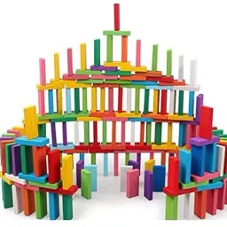 120 pcs Colorful Educational Domino Set for Kids, Domino Racing Block Set-8