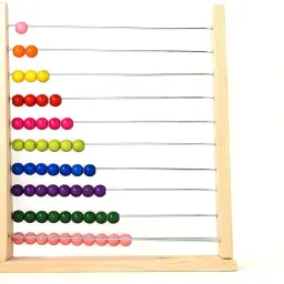 Abacus for Kids Math Teaching Tools Made of Wooden Beads and Rack-10