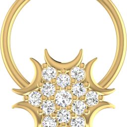 avsar Charmi 14kt Cubic Zirconia Yellow Gold Nose Wire-image-23