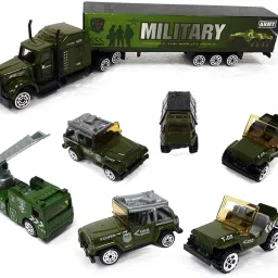 Metal Army Military Vehicle Play Toy Die Cast - 7 Pieces Set-15