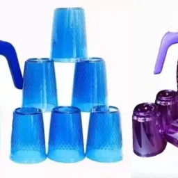 JUG_COMBO_PURPLE_BLUE Jug Glass Set-image-5