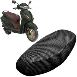 lakshmina enterprises RR 3D Free Size Bike/Scooty Seat Cover Very Soft Net Mesh Fabric and Smooth Single Bike Seat Cover For Honda Activa 5G-picture-2