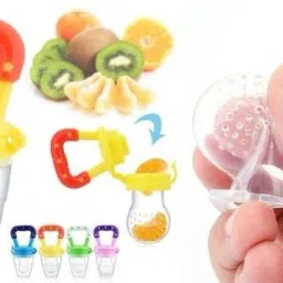 little warriors Baby Fruit Feeder and Pacifier - Fresh Food Feeder, Infant Teether Nibbler Toys, for Toddlers & Kids (Yellow) Teether and Feeder image 3