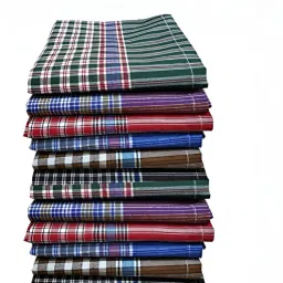 riseabove 100% Cotton Premium Collection Dark Hanky For Men Striped 22x22 King Size ["Multicolor"] Handkerchief-image-46