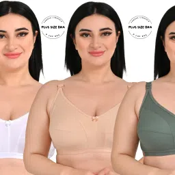 Pack of 3 Women Full Coverage Non Padded Bra-image-19