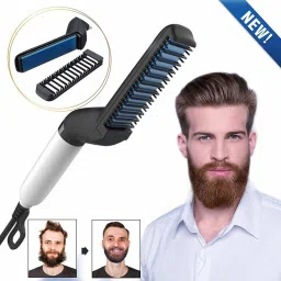 hari Hari Electric Hair Straightener Brush,Men Quick Beard Straightener Styler Comb,Hair Straightening,Curly Hair Straightening Comb,Side Hair Detangling, Multi functional Hair Curling Curler 5464546 Hair Straightener-image-93