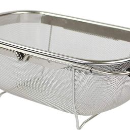 Stainless Steel Colander with Handles Adjustable Colander for Sink Food Strainer Collapsible Colander-0