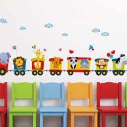 125 cm Train Of Joy With All Animals In It & Love For Kids Sticker-image-46