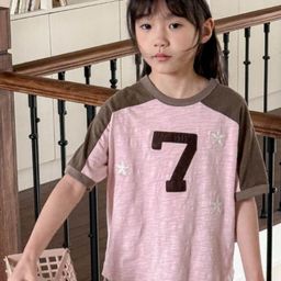 LULU & SKY Girls Colourblocked Regular Fit T-shirt-image-15