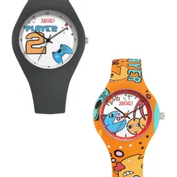 ZOOP from TITAN Kids Mini Me Pack of 2 Round Dial & Straps Analogue Watch 2603116041PP01W-36