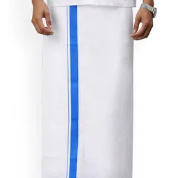 RAMRAJ Men Solid Dhoti With Fancy Border-13