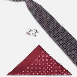 Louis Philippe Men Tie, Cufflinks, Pocket Square Accessory Gift Set-picture-16