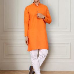 Anouk Rustic Band Collar Straight Kurta-picture-33
