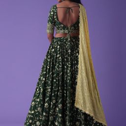 DIVASTRI Embroidered Semi-Stitched Lehenga & Unstitched Blouse With Dupatta image 3