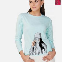 Metronaut Women 2 Printed Bio Finish Applique T-shirt-picture-5