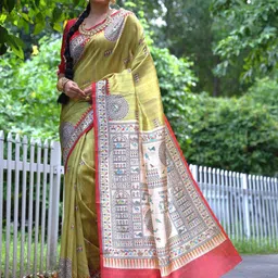 KALINI Warli Printed Tussar Saree-picture-27