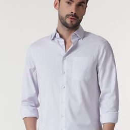 Marks & Spencer Men Spread Collar Textured Cotton Formal Shirt-image-64