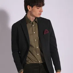SELECTED Men Spread Collar Solid Cotton Slim Fit Formal Shirt-picture-28