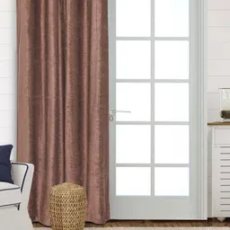 Saral Home Brown Black Out Door Curtain-image-87